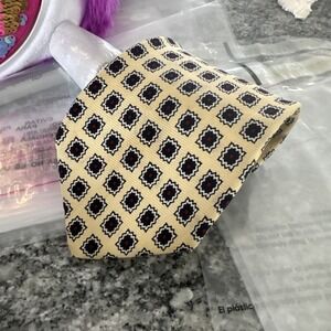 BROOKS BROTHERS MAKERS Yellow Geometric Silk Tie USA 56"/ 3.7" EC
